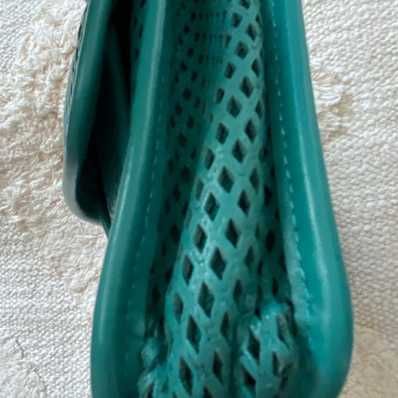 CHANEL Up in the Air Medallion Flap Bag Perforated Purse Emerald Green HOST PICK - Picture 14 of 16